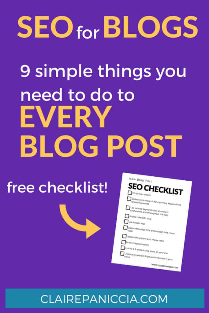 SEO for Blogs PIN