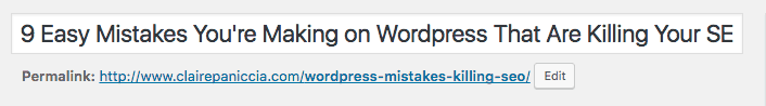 where to customize URL slugs in WordPress for SEO