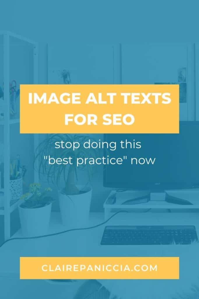 There’s one particular “SEO best practice” that I see all the time when I’m optimizing old content on a client’s site (And this isn’t just one client, this is, like, all of them. I used to do it too, before I learned better! So don’t feel bad if you do this! You’re not alone!) In this post, I’m gonna reveal this “best practice” you should stop doing, why, and what to do instead. (Plus, you can download my free SEO checklist!) | SEO for beginners | DIY SEO | SEO for bloggers | #SEO #solopreneur #SEOforbeginners | Claire Paniccia | ClairePaniccia.com