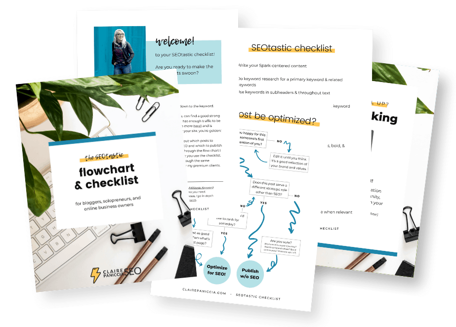 SEOtastic Flowchart & Checklist mockup